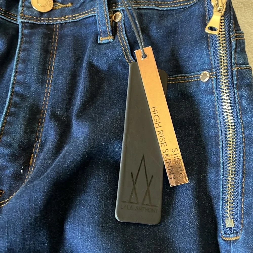 LaLa Anthony Skinny High Rise Jeans - Picture 5 of 6